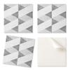 Pack of Vinyl Tiles with Pattern Self-Adhesive for Bedroom Geometric In Contrasts 20x20x20 Cm