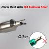 2Pcs Universal Tire Repair Screwdriver Antirust Stainless Steel Tire Valve Wrench Key Ring Tire Repair Tools For Car Motorcycle Valve Stems 1