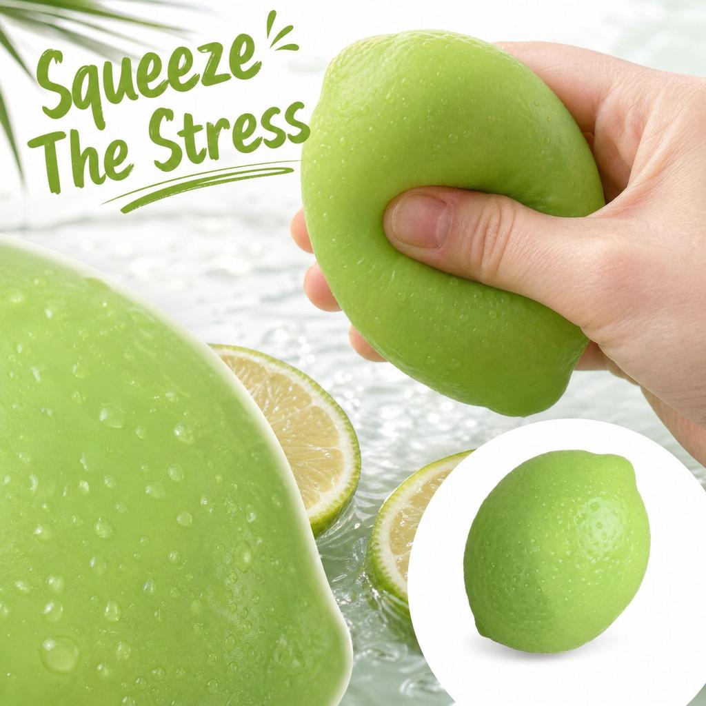 Lemon-Shaped Building Block Stress Toy for Kids and Adults