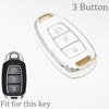 For Hyundai Kona Encino Solaris Azera Grandeur Ig Accent I30 Ix35 Santa Fe Palisade 3/4/5 Button Tpu Car Key Case Cover Keychain