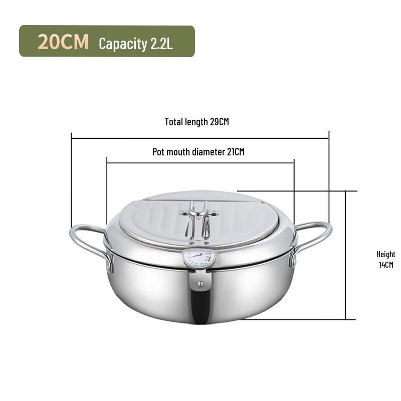 Yuzhou 304 Stainless Steel Tempura Deep Fryer