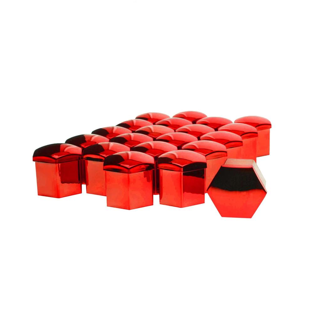 19mm Red Metallic Bolt Caps - Universal Rim Caps Eptuning021