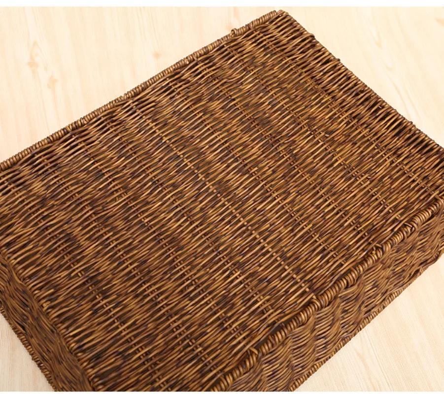 Hardcore Fruit Basket Bread Basket Supermarket Display Basket Display Basket Handmade Imitation Rattan Woven Basket
