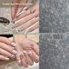 Hua Principal Transparent Hollow Nail Art Template Sticker – French Edge Stripes Hot Trend