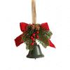 Wrought iron metal bell bow red fruit pine branch pine cone pendant door hanging Christmas decorations Christmas tree pendant