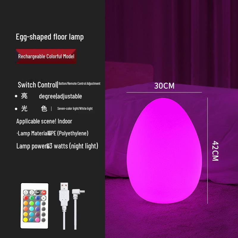 Nordic Egg-Shaped Table & Floor Lamp: Luxury Smart Lighting for Bedroom and Living Room