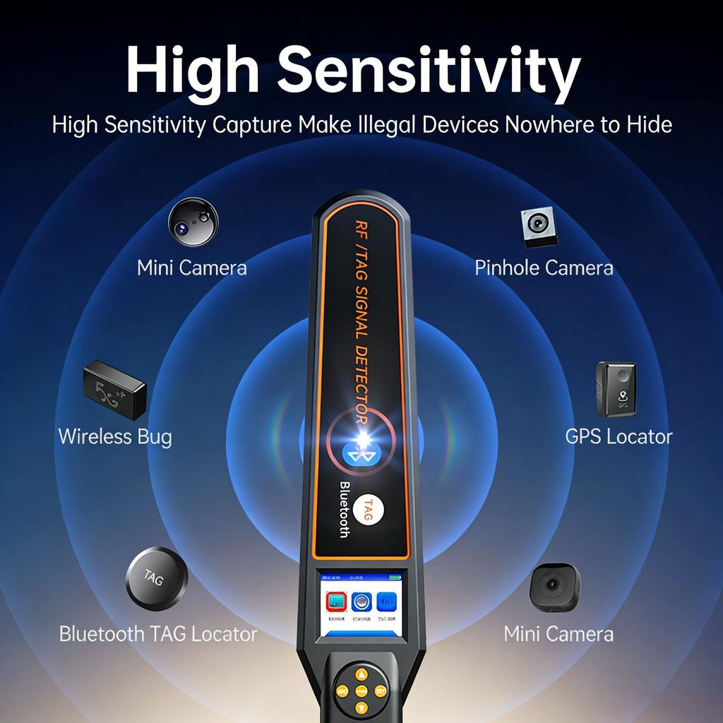 Portable RF/TAG Bluetooth Wireless GPS Tracker Signal Detector DS828 Spy Gadgets Device Scanner bluetooth wifi gsm Signal Detect