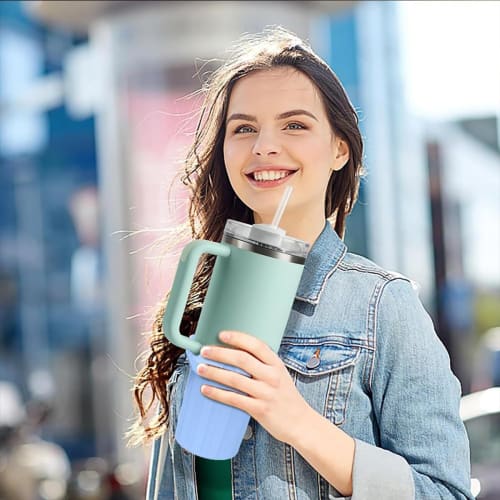 Non-Slip Silicone Boot Cup Bottom Cover, Protective Silicone Boot, Water Bottle Bottom Sleeve for Stanley 30oz/40oz Quencher Adventure Tumblers (Black