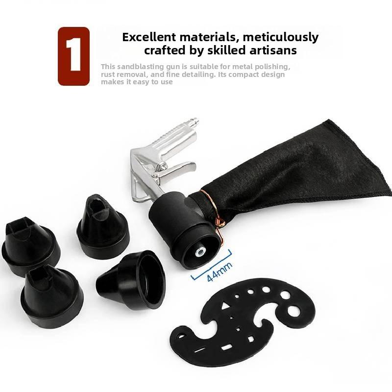 Mini Pneumatic Sandblasting Gun With High Pressure For Rust Removal And Surface Cleaning