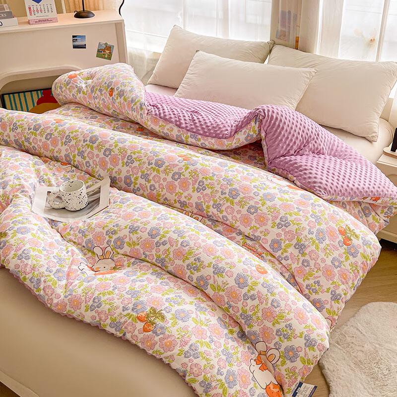 OEING Double-Layer Crinkled Gauze Winter Quilt