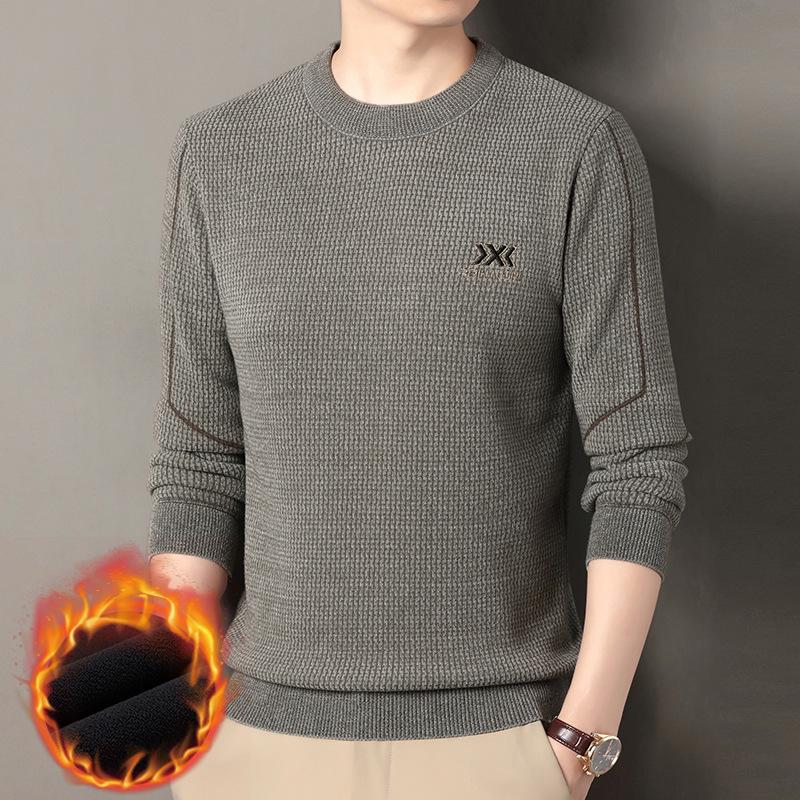 Velvet Knit Warm Hoodie: Snow Mink Wool Sweater for Young & Middle-Aged XXL