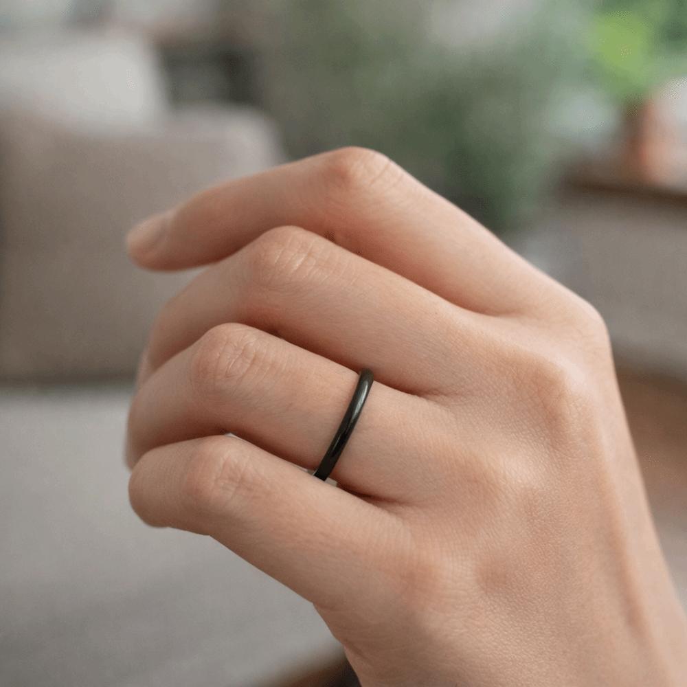 Durable Stackable Plain Band Rings Twist Design Titanium Steel Rings Thin Rings  Party Jewelry