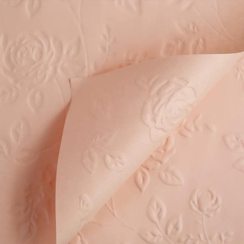 10pcs 58*58cm Art Paper Waterproof Flower Waterproof 3D Relief Art Paper Flower Valentine's Day Gift Packaging Kraft Papers Flower Shops Materials