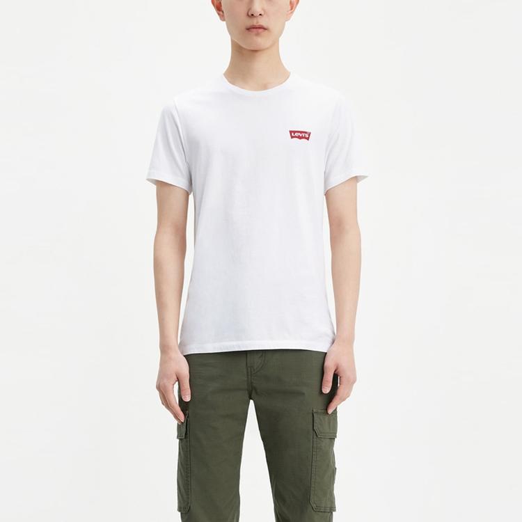 Футболка Levis Crew Neck из хлопка с коротким рукавом, 2 шт. в упаковке, мужские топы, серо-белые 79681-0001