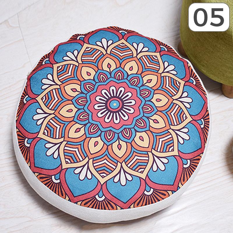 Runde Hippie-Bodenkissenhülle im Ethno-Stil Marokkanische Futon Böhmische Mandala Meditation Pouf Homestay Hocker Dekor Kissenbezug