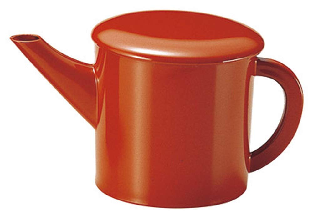 

Round hot water cylinder 500cc Vermilion x set meal Japanese commercial (A) (large) [10.6 10.5cm] [ABS resin] [Soba restaurant, shop, restaurant, червоний