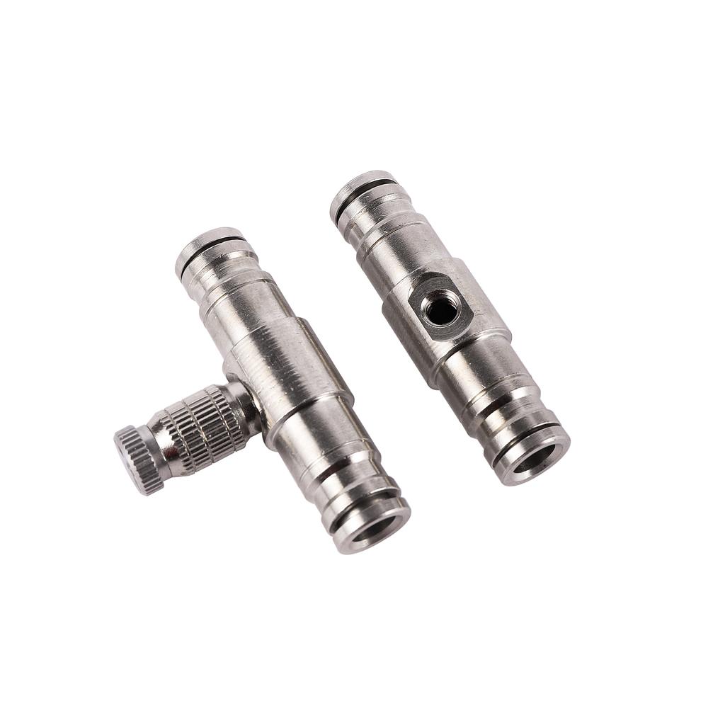 1Pc 1/4" Slide Lock Quick Connector High Pressure OD 6.35mm Pipe Tee Elbow Straight Fitting Misting Irrigation Nozzle Connector