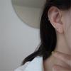 925 Sterling Silver INS Glossy Small Earrings for Women Fashion Temperament 14K Gold Plated Ear Jewelry Gift