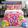 3pcs Duvet Cover Set (1*Duvet Cover + 2*Pillowcase, Without Core), Care Bears Print Bedding Set, Bedroom Decor, All‑Season, Birthday Gift