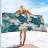 Grande Serviette de Plage en Microfibre Imprimée Motif Tortue, Serviette de Bain