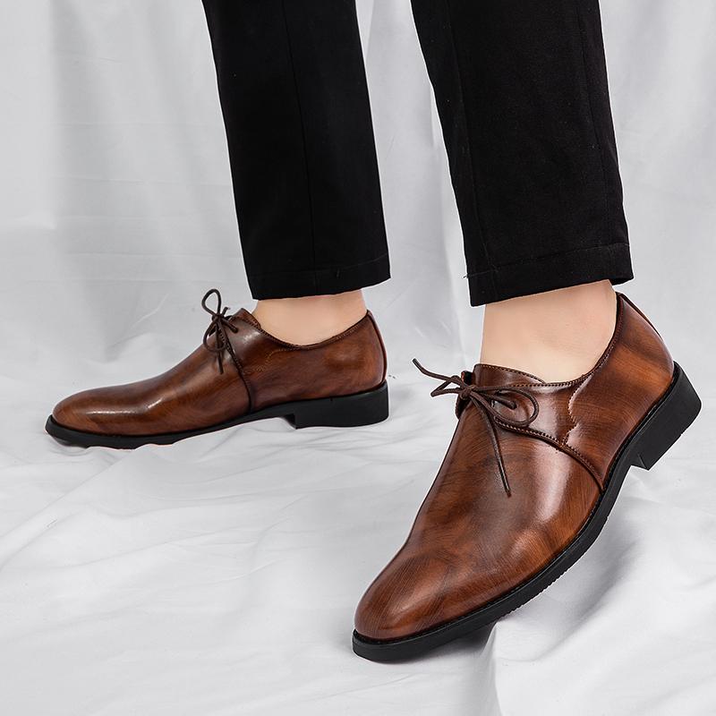 Fashion New Men's Solid-Color Belt Casual Shoe Are Comfortable And Classic Business Office Fair Dress Shoe Are Fashionable Wedding Shoes