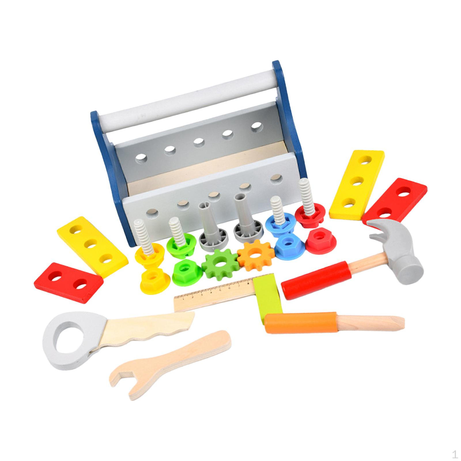 

Детский набор инструментов - прочная деревянная конструкторская игрушка для детей 3-5 лет Star