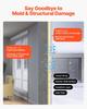 House Wrap, 2740 X 22860 Mm, 0.13 Mm Thick Vapor Barrier, Heavy Duty Plastic Sheeting for Tear-resistant, Drop Cloth Vapor Barrier Covering for