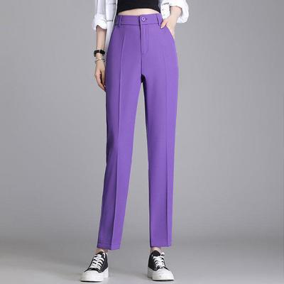 Women's Spring and Autumn Seasons Thin Straight Leg Small Leg Suit Pants Casual Pants