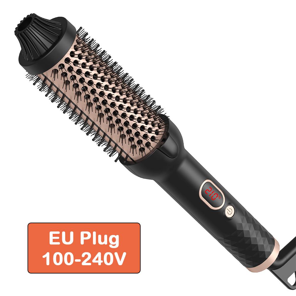 

38mm Ceramic Curling Brush Double PTC Hot Thermal Brush Volumizing Heated Brush Curling Iron Travel Heated Round Brush