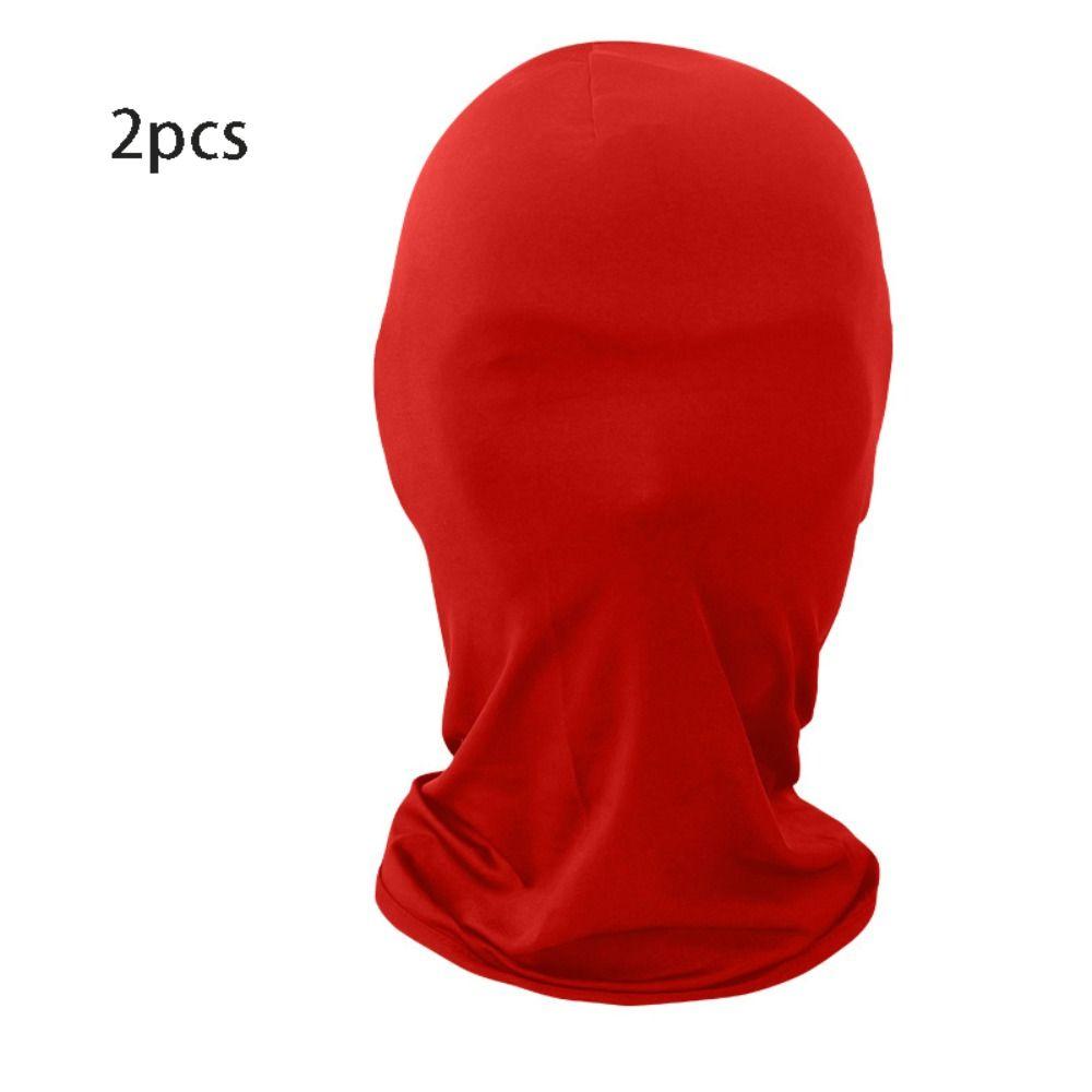 2pcs Black Cosplay Full Mask Breathable Cosplay Head Cover New Hood Cosplay Prop