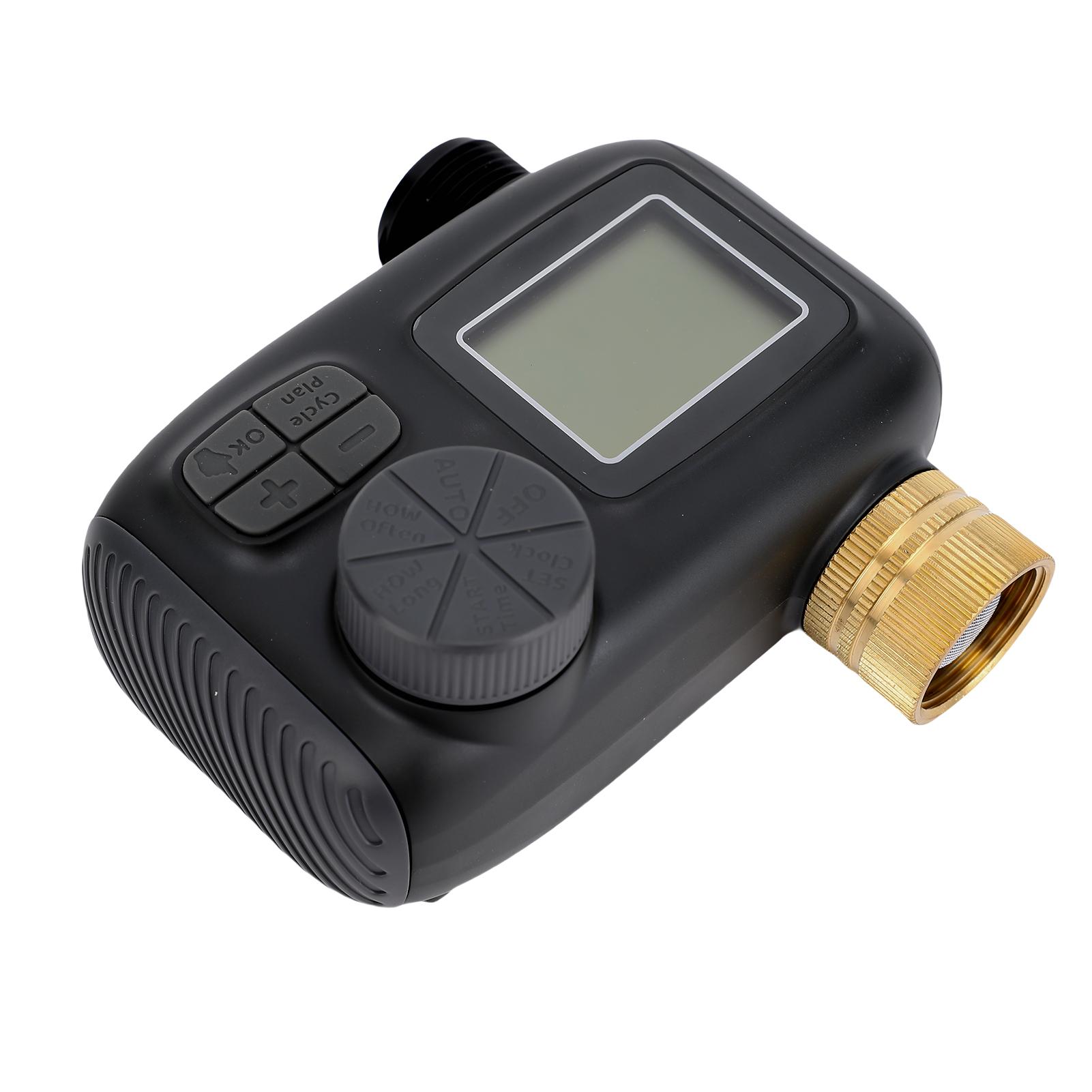 

Sprinkler Timer with Brass Inlet Hose Timer 2 Outlet Function IP55 Waterproof Digital Drip Irrigation Automatic