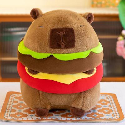 Capybara Hamburger Plush Toy Doll Pillow - Children's Gift