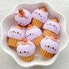 5pcs Kawaii Cute 3D Cartoon Three-dimensional Cat Ice Cream Resin Scrapbook Figurines DIY Home Decor Crafts