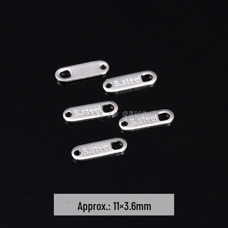 Jingde Stainless Steel Hammer Bamboo Tube Spacer Beads & O Buckle DIY Jewelry Accessories.