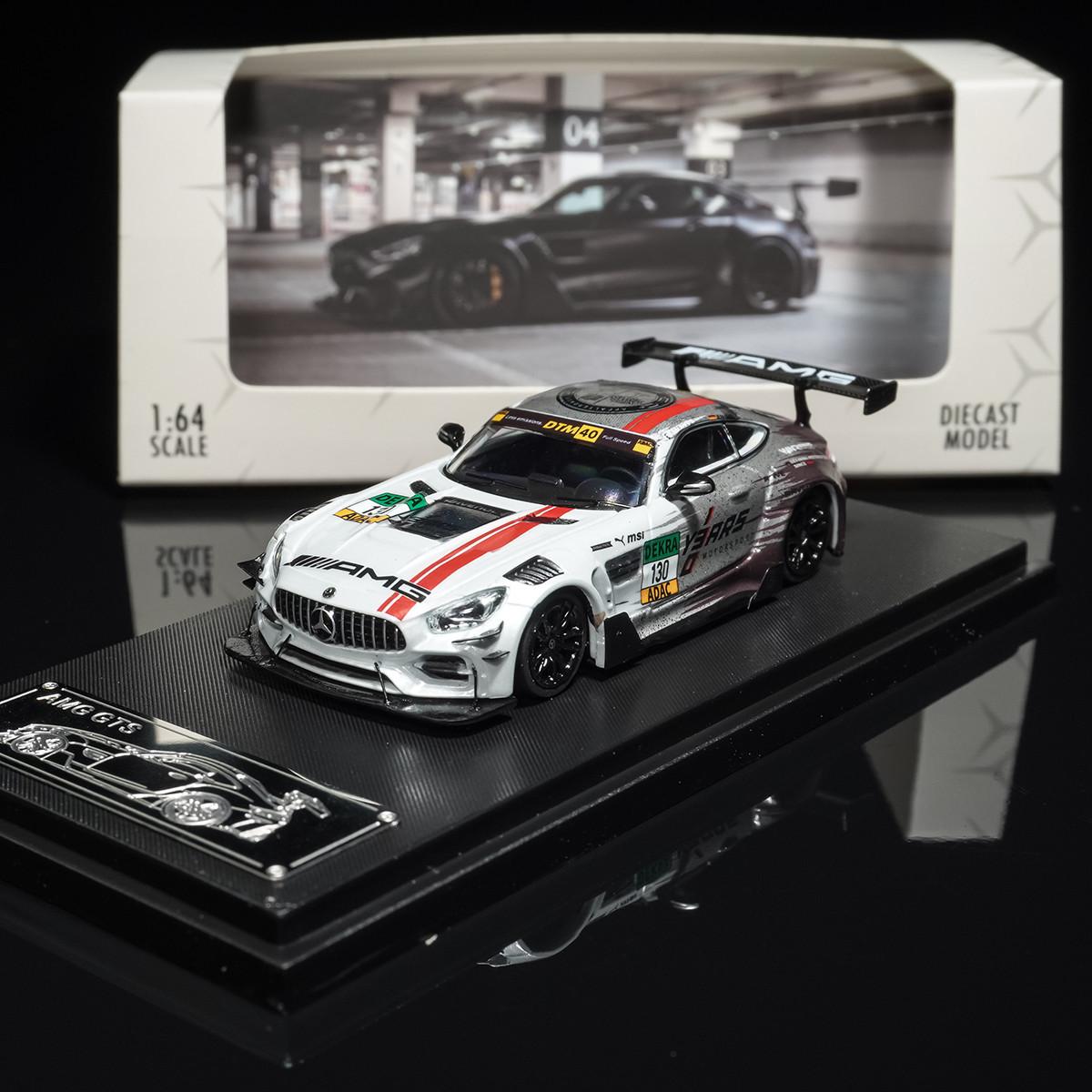 

Rhino Model 1:64 Mercedes Benz AMG GTS Nürburgring 24H 2023 Alloy Diecast Car Model Collection Gift Ship Now