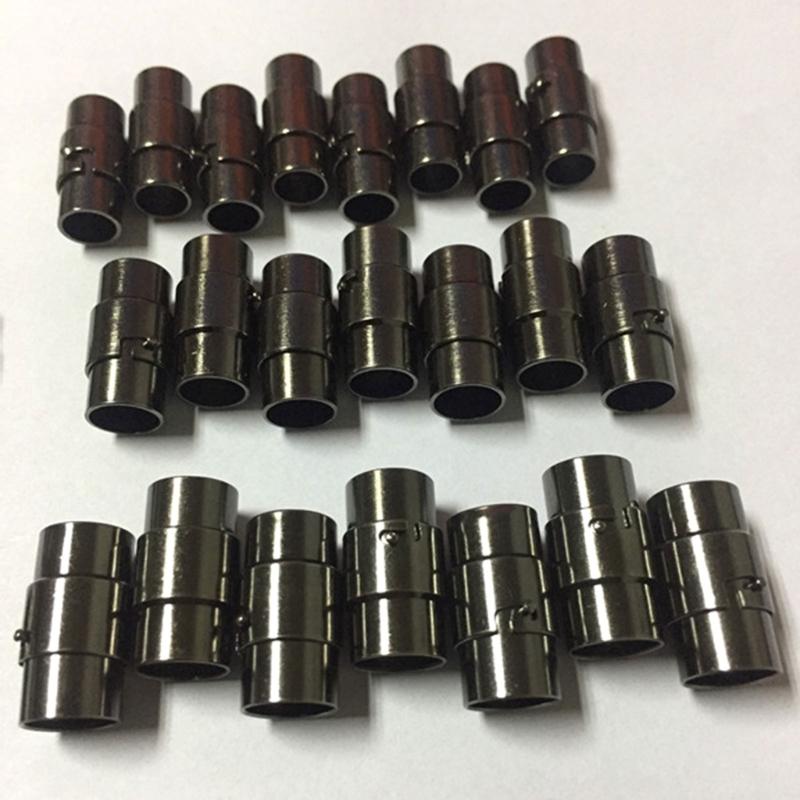 Balení 10 magnetických zapínání Díl pro výrobu šperků Měděné koncovky šňůr pro kůže Lanový náhrdelník Náramek Příslušenství