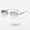 Stylish Metal Frame Sunglasses for Women - Trendy Street Style & Sun Protection
