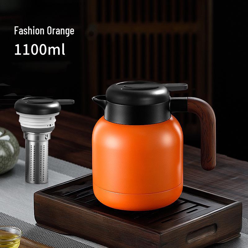 Chen Pi Pu'er Tea Kettle: 316 Stainless Steel with Temperature Display, Engraved Mug & Tea Pot, Heat-Preserving Chamber for Home Use