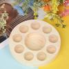 Round Wooden Essential Oil Display Stand 10 Slot Organizer Shelf Rack For Home Decor And Wellness Accessories