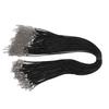 100 Pièces Cordon Cire Cordon de Collier en Vrac avec Fermoir Chaîne Bracelet Fournitures de Fabrication de Bijoux Accessoires 1,5 mm Diamètre 50 cm L 5 cm Extension Noir