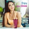 1/5Pcs Reusable Plastic Cup, 710ml Drinkware Tumblers, Coloured Acrylic Cups Tumblers with Lids and Straws, Plastic Bulk Cup