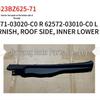 Toyota BZ3 2023 Roof Side Interior Trim Panel (Left) 62571-03020-C0