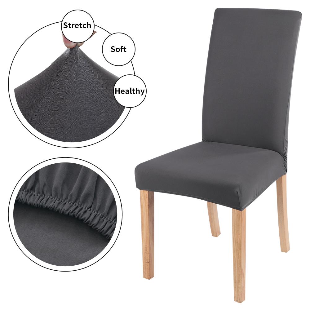 Elastic Cover For Chair Universal Size Pure Color Cheap Chair Covers Stretch Seat Slipcovers for Living Room Home  Dining Decor