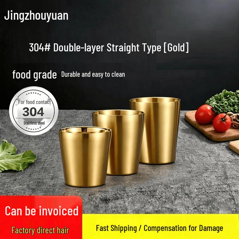 Двустенная кружка из нержавеющей стали 304 Jingzhouyuan для детей
