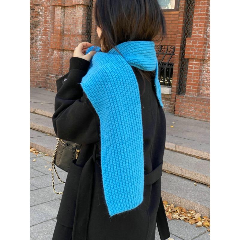 Christmas Positive Red Scarf Festive Transfer New Gift Scarf Warm Thickened Wool