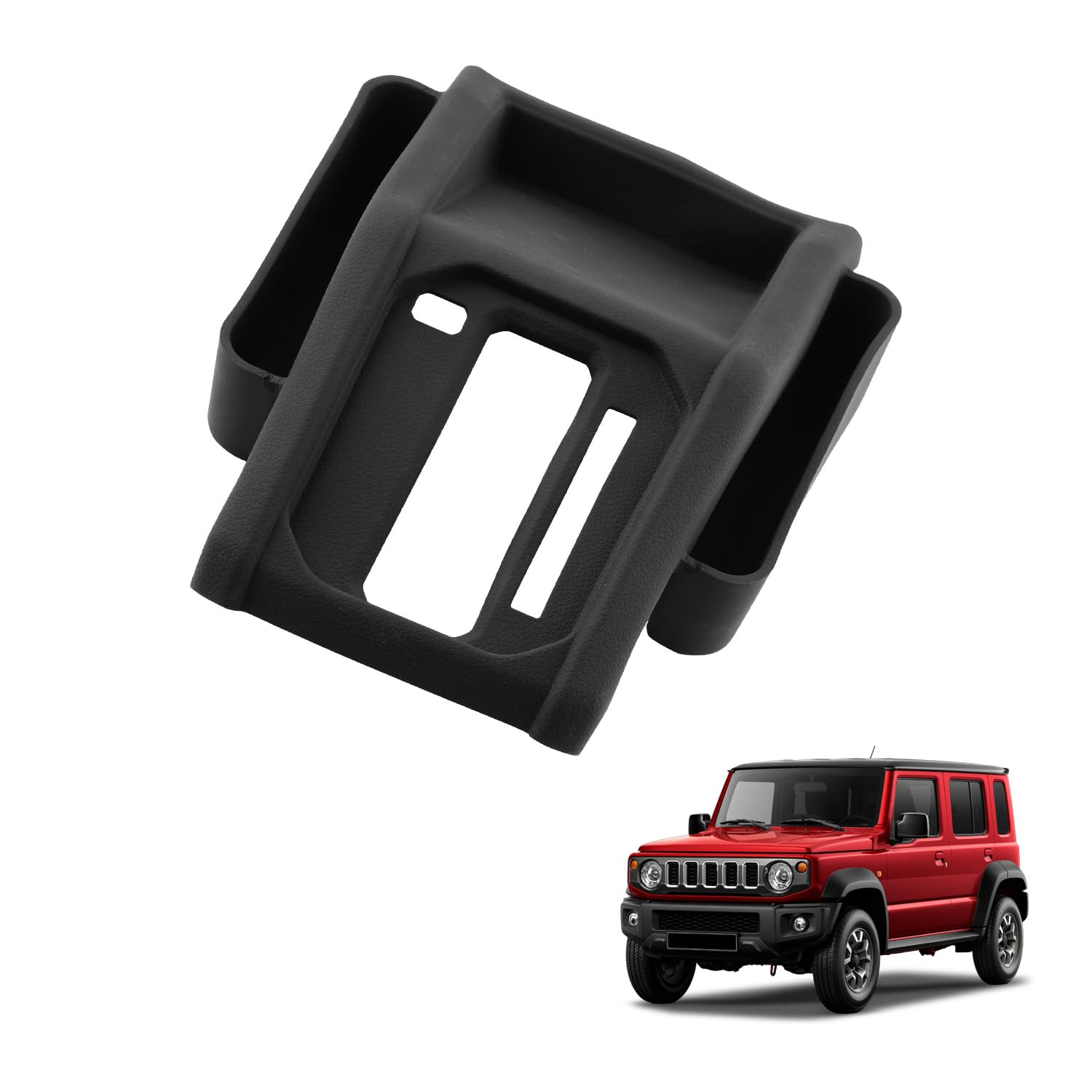 HUAHAO Jimny Nomad JC74 Коврик-лоток на консоль Крышка панели переключения передач Jimny Nomad JC74 Отверстие в ящике консоли Автомобильное хранилище Мелкие предметы Царапины Грязь Jimny Nomad Легко чёрный
