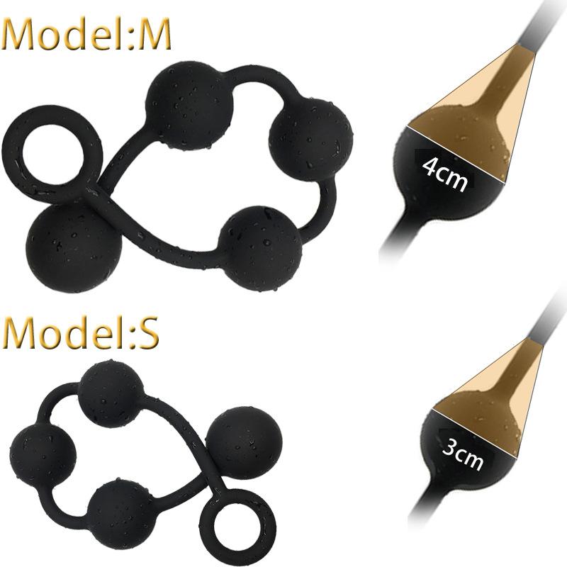 Pull Beads Anal Plug Extra-large Size Male and Female with Posterior Pull Beads Anal Masturbator Alternative Toys Adult Erotic Products