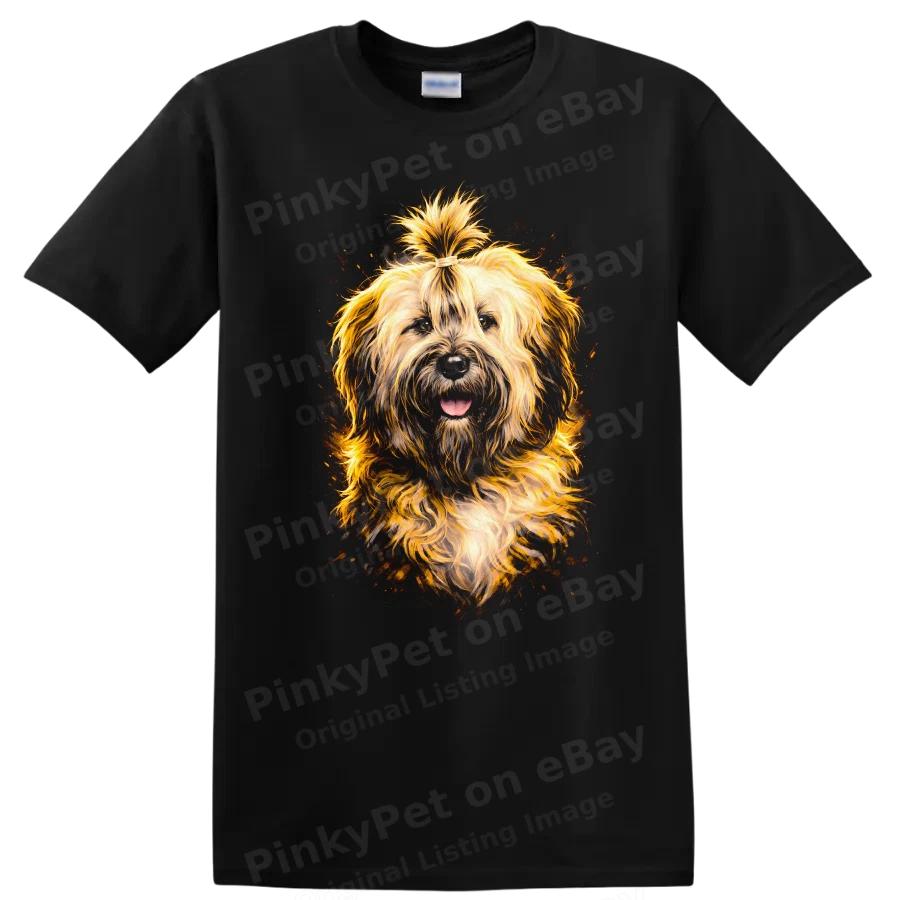 Dog Breed T Shirt Cute Fluffy Dog Portrait Graphic Tee for Animal Lovers