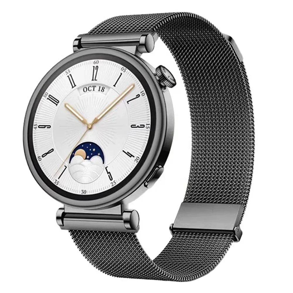 18mm 20mm 22mm Milanese Loop Strap For Huawei GT4 41mm 46mm GT3Pro For Samsung Galaxy Watch 6 Classic 43 47mm 40 44mm Metal Band