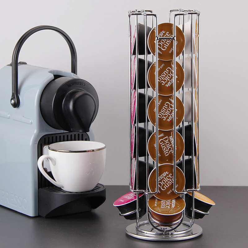 Buy 24 Cups Rotatable Coffee Pod Holder Coffee Capsule Storage Holders Display Rack at